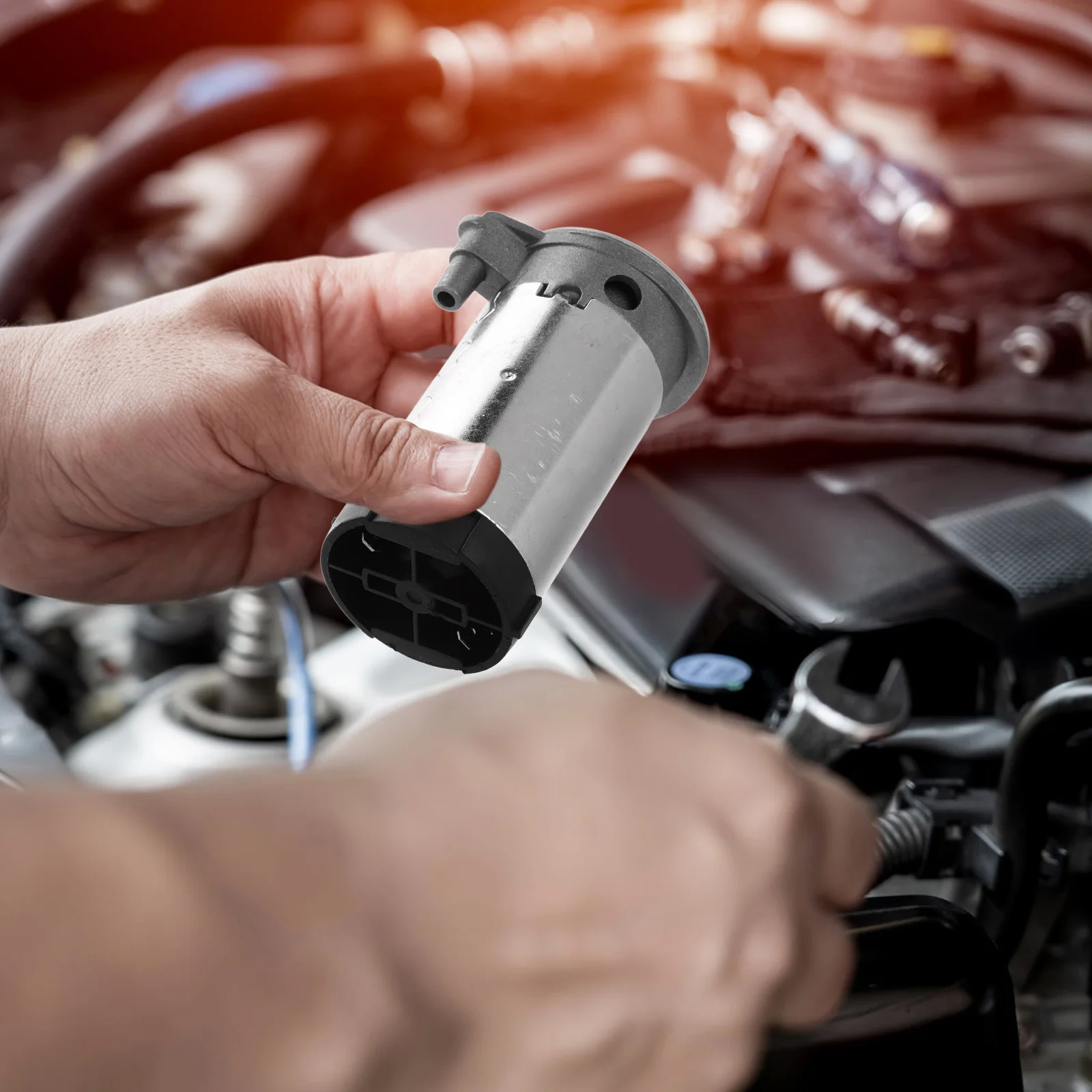 ضاغط بوق الهواء 12 فولت محرك فضي أنيق عالي الكفاءة سهل التركيب للسيارات والشاحنات والقوارب التوافق العالمي