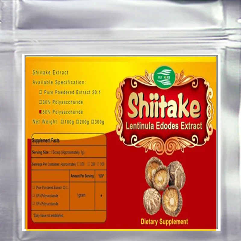 

500gram@Shiitake Extract 50% Polysaccharides Lentinula Edodes Extract Powder