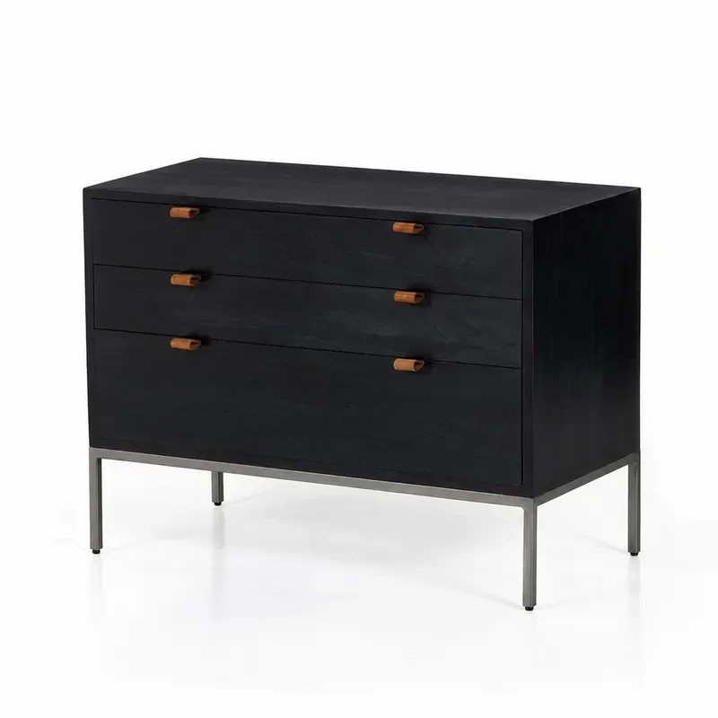 American Solid Wood Bedside Table High End Luxury Nightstand Simple Convenient Storage Cabinet