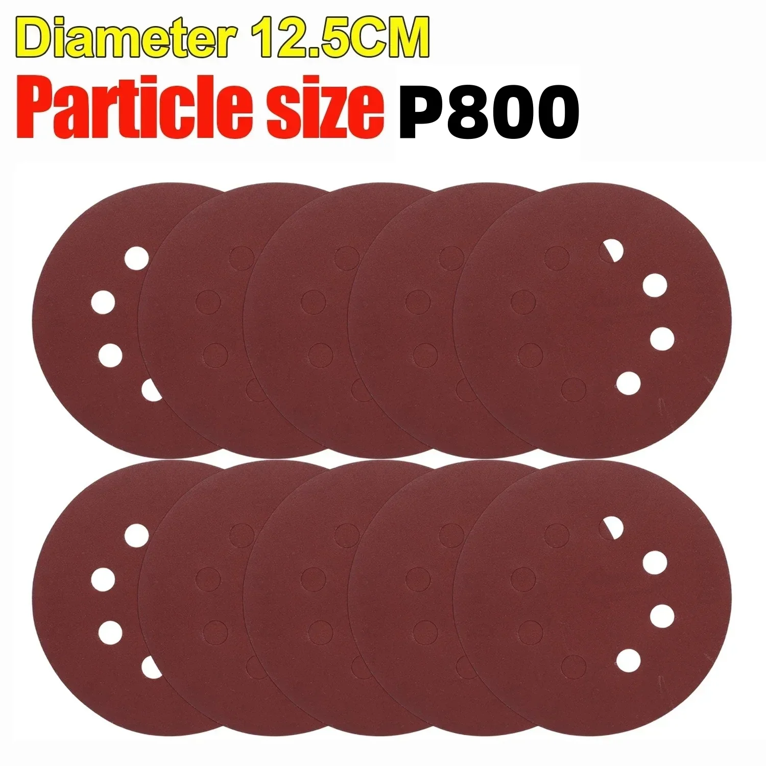 Universelle 8-Loch Schleifscheiben 125mm Schleifpapier für Metall Holz Glas Schleifer Polierpads Heimwerker Schleifwerkzeuge 40~3000 Körnung