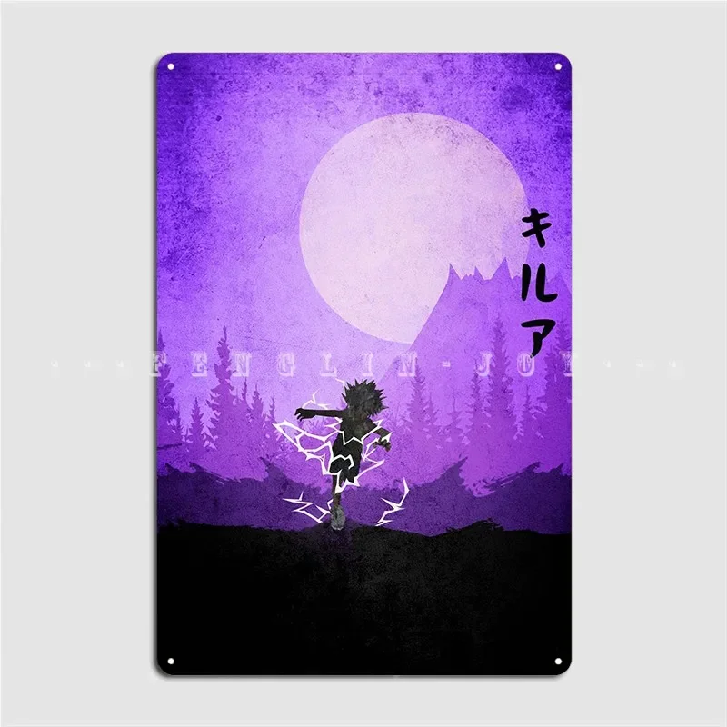 Killua Zoldyck Metal Plaque Poster Pub Decoration Bar Cave Plates Tin Sign Poster