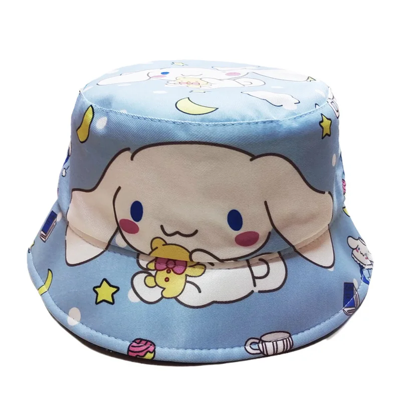 Children's Kuromi Fishing Hat, Cute Anime Cartoon, Melody Bowl Hat, Sunscreen and Sunshade Hat for Boys and Girls