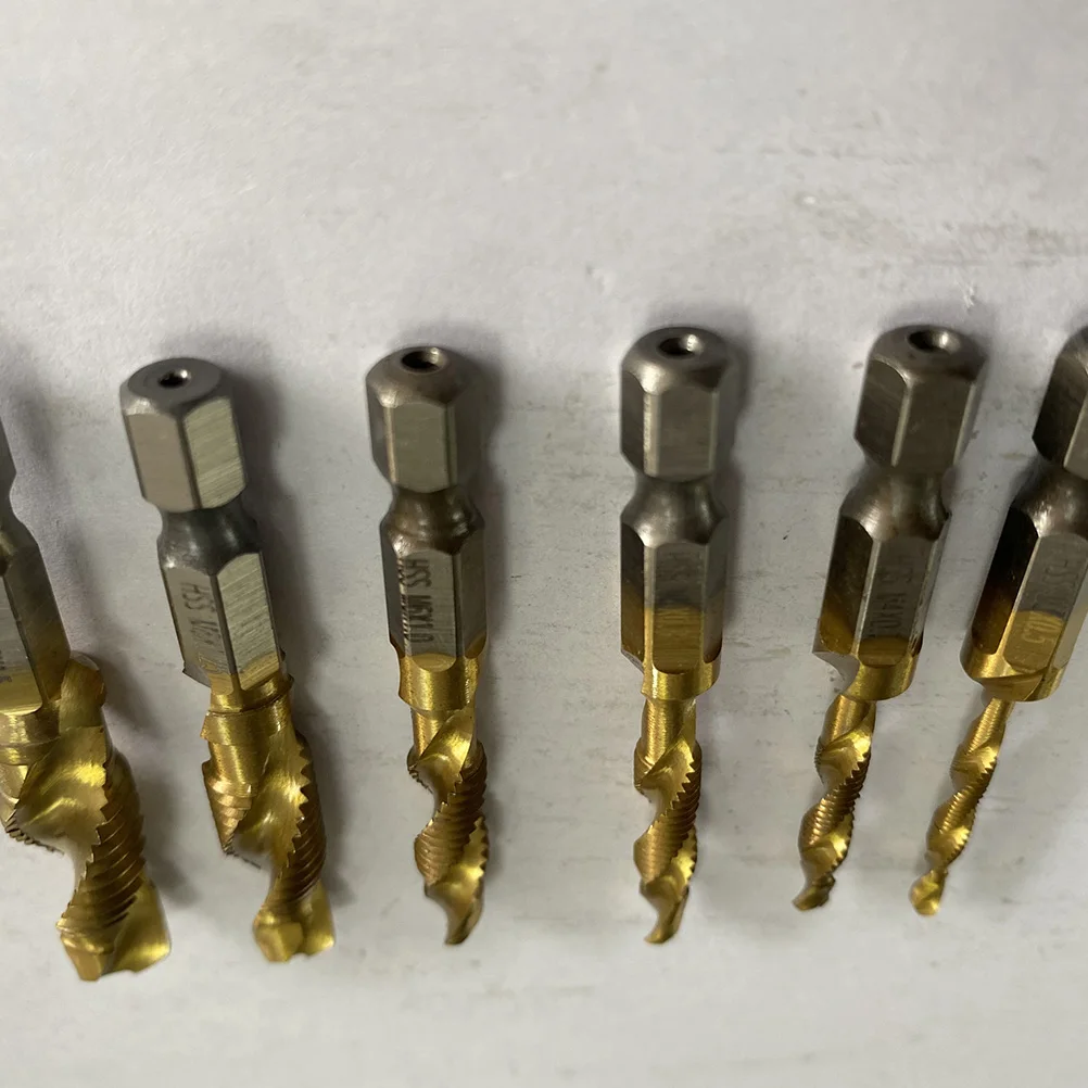 

6pcs High Speed Steel Tapping Cone Drill Bit Set Woodworking Hole Tools Kit Masonry Durability Practical Design Low Resistance