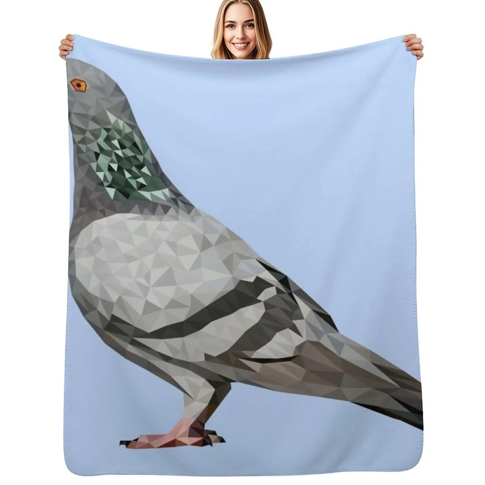 Pigeon - Low Poly Throw Blanket Sofa Soft Plush Plaid Thins Thin Plaid on the sofa heavy to sleep Blankets