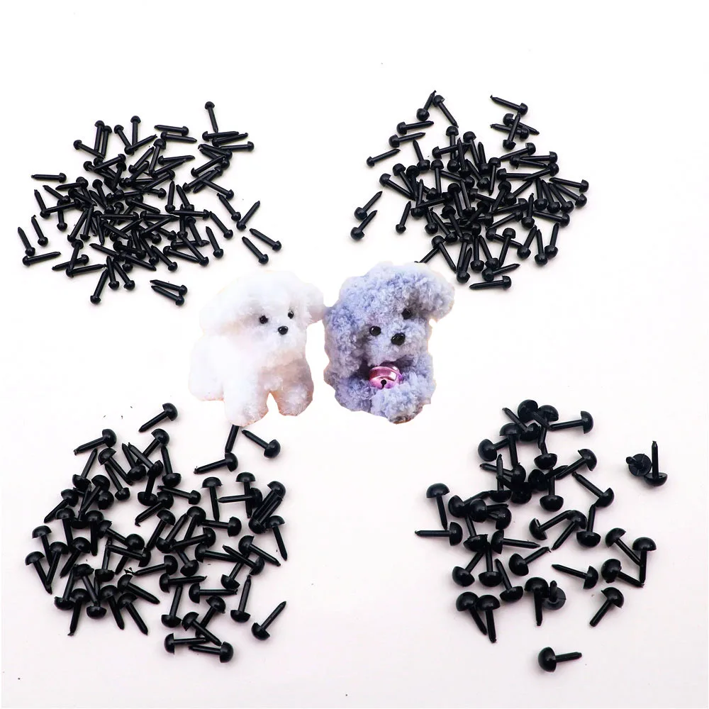 200pcs 3/4/5/6mm Safety Plastic Toy Eyes Eyeballs for Bear Animal Doll Making Puppet DIY Crafts Felting Tool Accessories