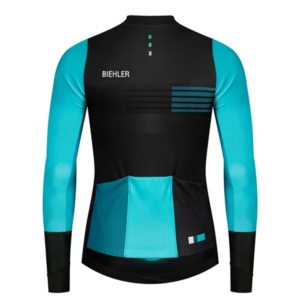 2023 NEW BIEHLER Winter Jacket Thermal Fleece Men Cycling Jersey Clothing Mountain Outdoor Triathlon Wear Bicycle Clothes