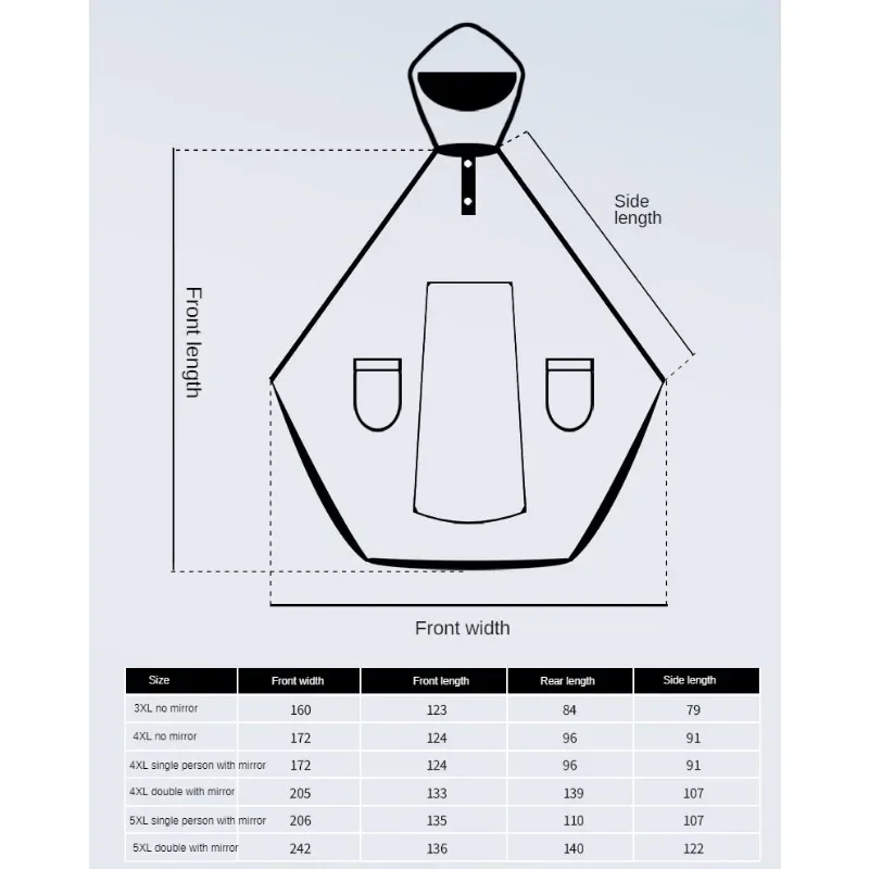 Durable Electric Vehicle Raincoat Electric Scooter Motorcycle Thickened Single and Double Person Raincoat Bicycle Raincoat