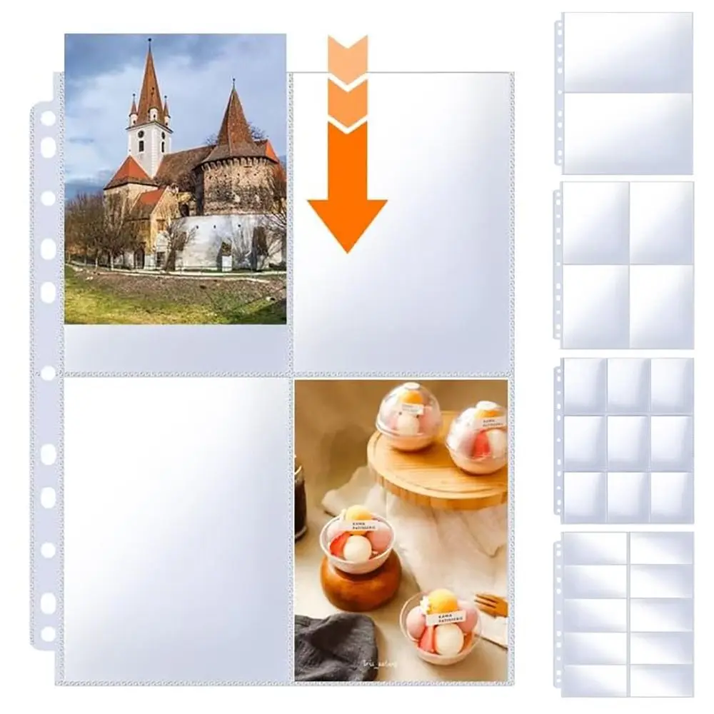 A4 Photocard Binder Sheets Transparent PP Acid Free Photo Album Refill Pages Kpop Photocard Binder Jewelry Storage