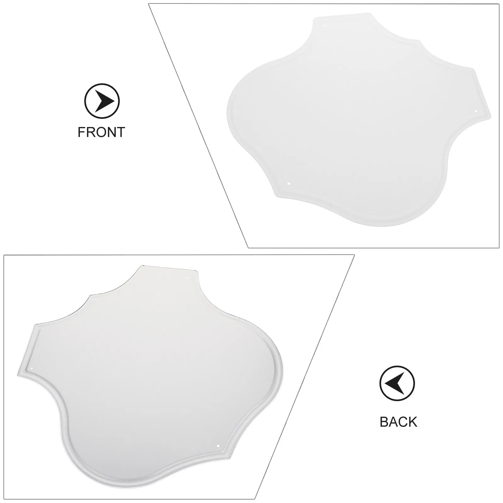 2 Pcs Blank Metal Labels Sign for Wall Photo Board DIY Tags Signs Crafts White Panel