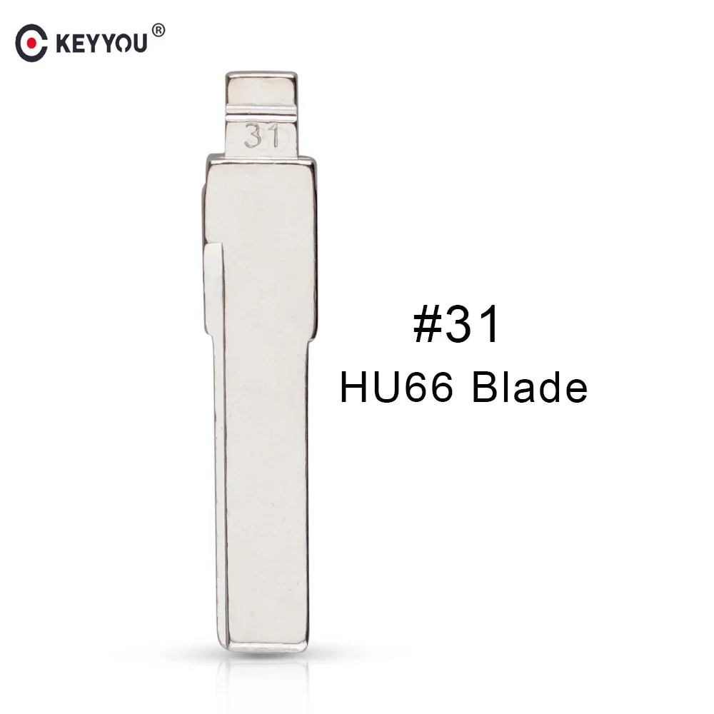 KEYYOU chiave remota vuota lama non tagliata No.31 per VW Volkswagen Jetta Golf Passat Tiguan Beetle Polo Bora Touran Ibiza Leon Octavia