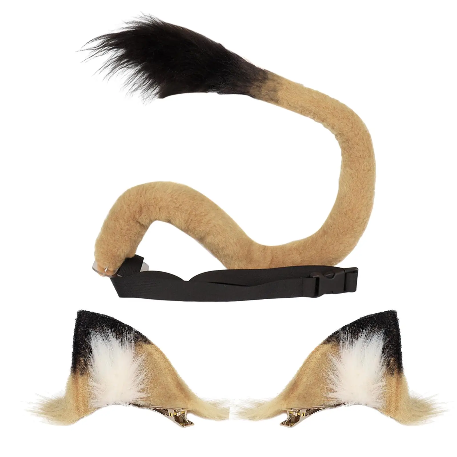 Pelúcia Clipe de Cabelo Caudas para Adultos e Crianças, Lion Ears, Animal Headband, Fantasia Cosplay, Acessório Traje, Moda, Clipes Menina