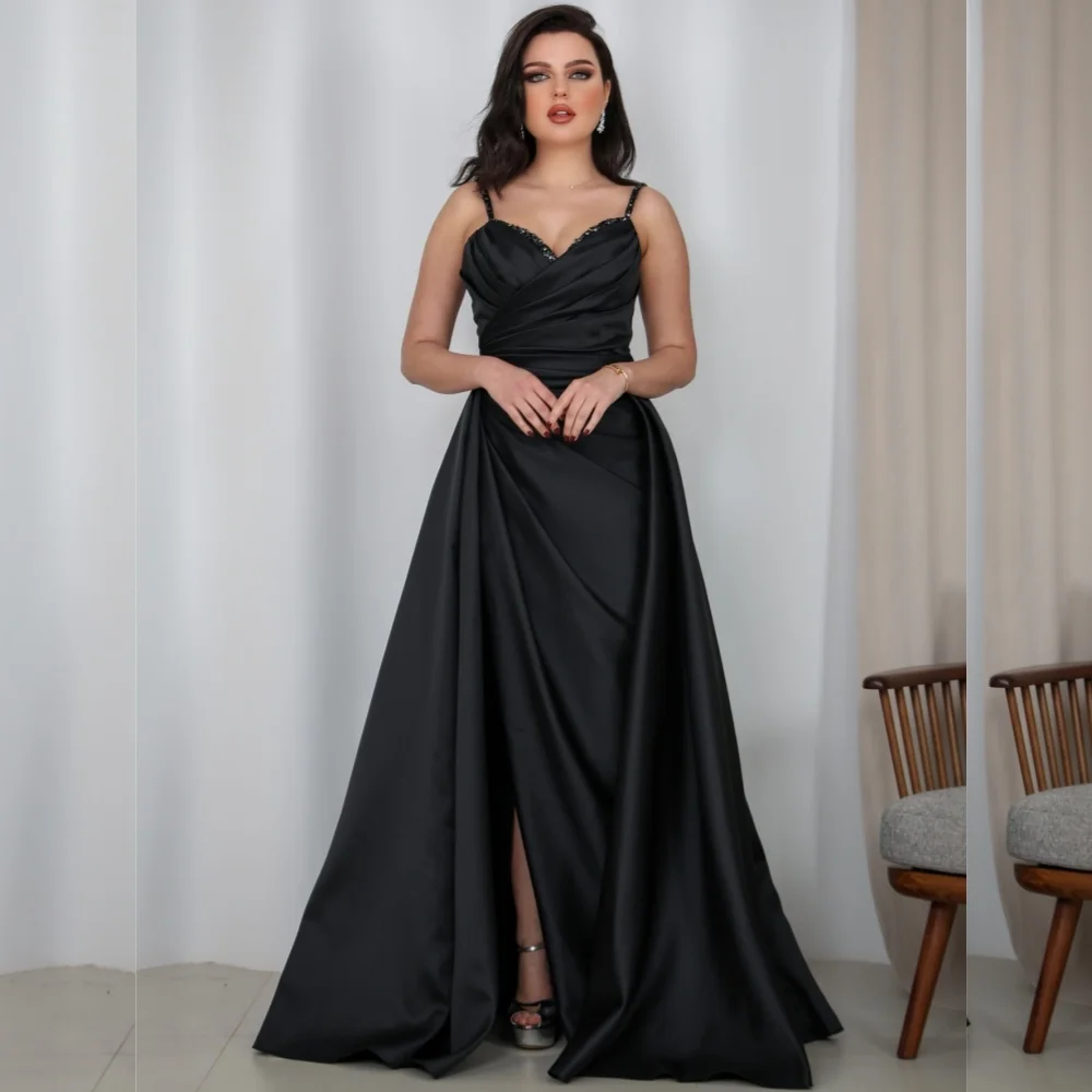 

Customized Chinese Style Jersey Sequined Pleat A-line Sweetheart Long Dresses Bespoke Occasion Fashion