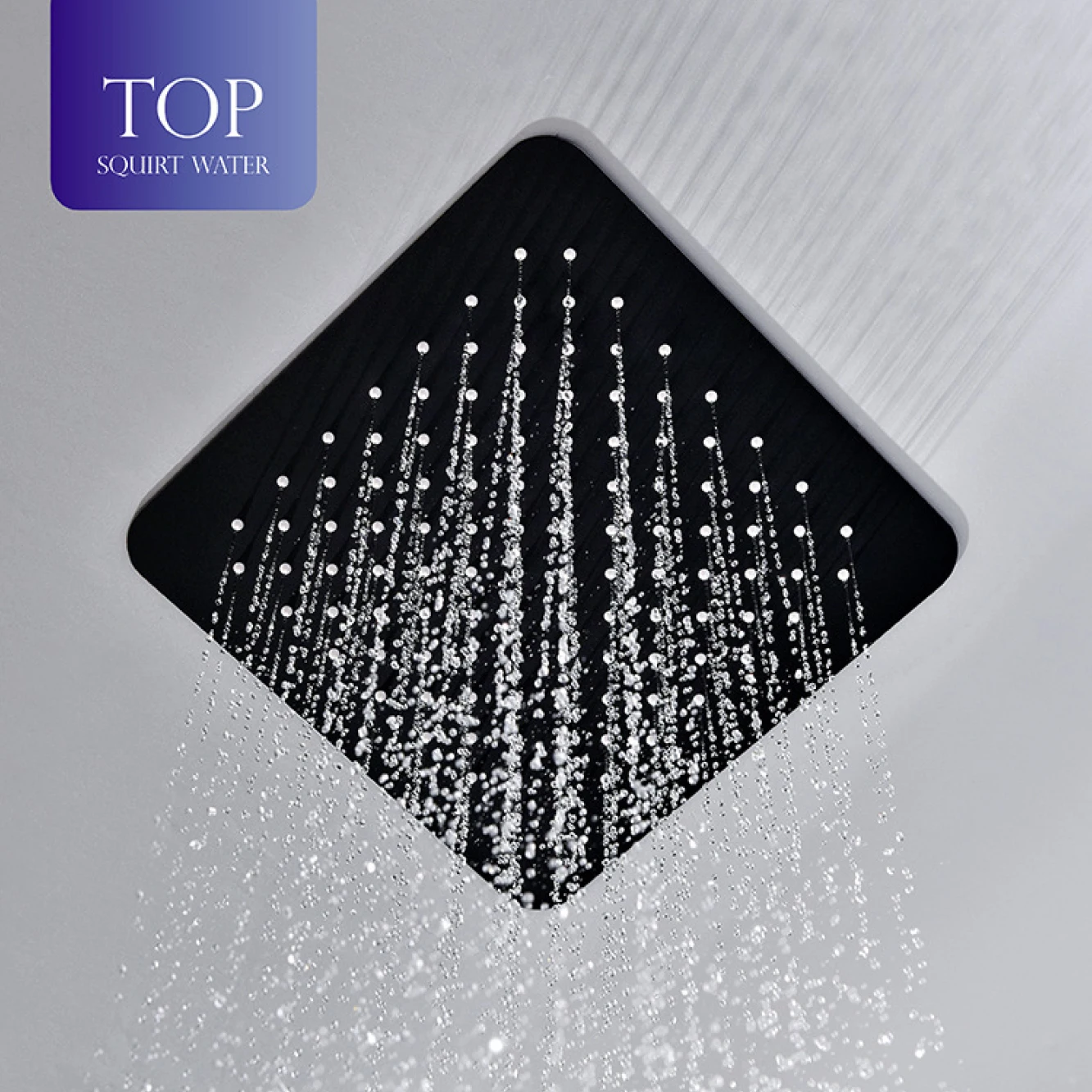 Imagem -03 - High-end Simples Preto Latão Banheiro Chuveiro Sistema de Parede Design 3-função Termostática 2-lidar com 2-controle Cachoeira Torneira