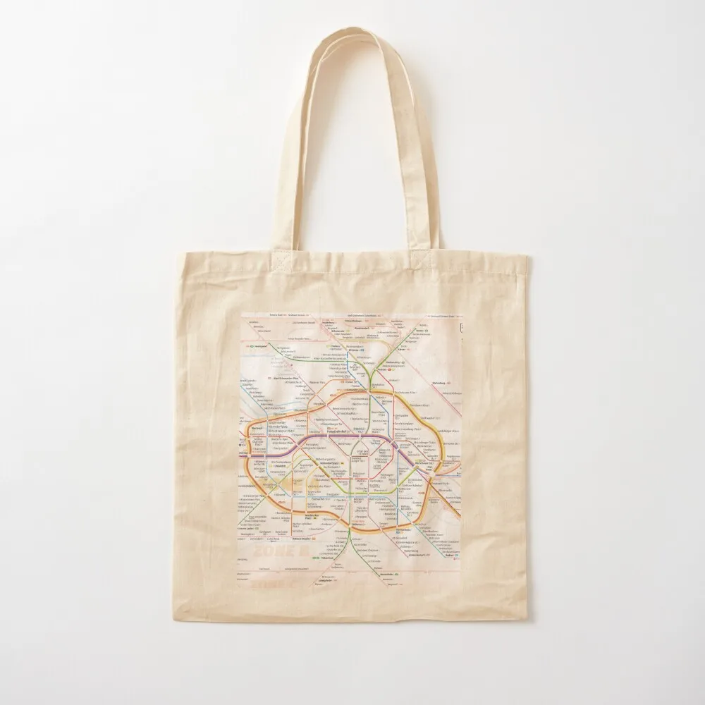 

New Berlin rapid transit route map (April 2, 2024) Tote Bag tote bag woman great bag for beach Canvas Tote