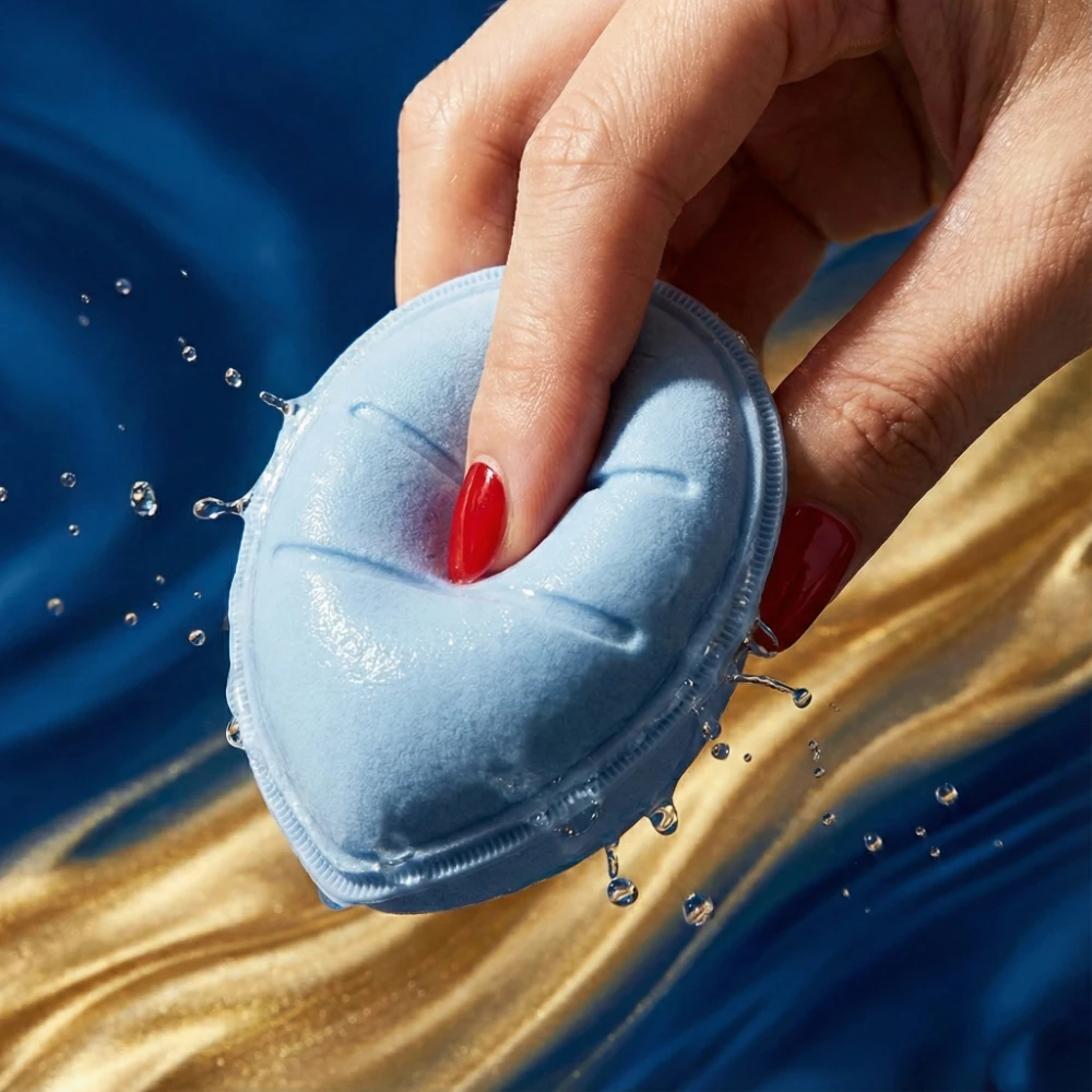 Large Size Cotton Candy Cosmetic Puff Super Soft Makeup Sponge Air Cushion Powder Puff for Foundation Concealer Dry Wet Dual Use