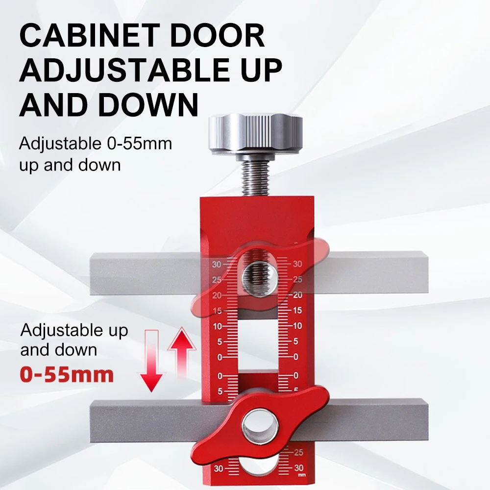 Rebounder Mounting Slotting Locator Closet Door Mounting Template 2-in-1 Aluminum Alloy Mounting Clamp 10mm Pocket Doweling Jig