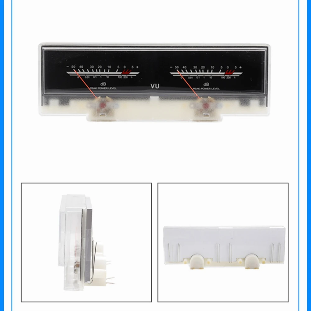 New Arrival Double Pointer VU Meter Stereo Audio Amplifier Board DB Sound Audio Level Indicator Tester Adjustable Backlight
