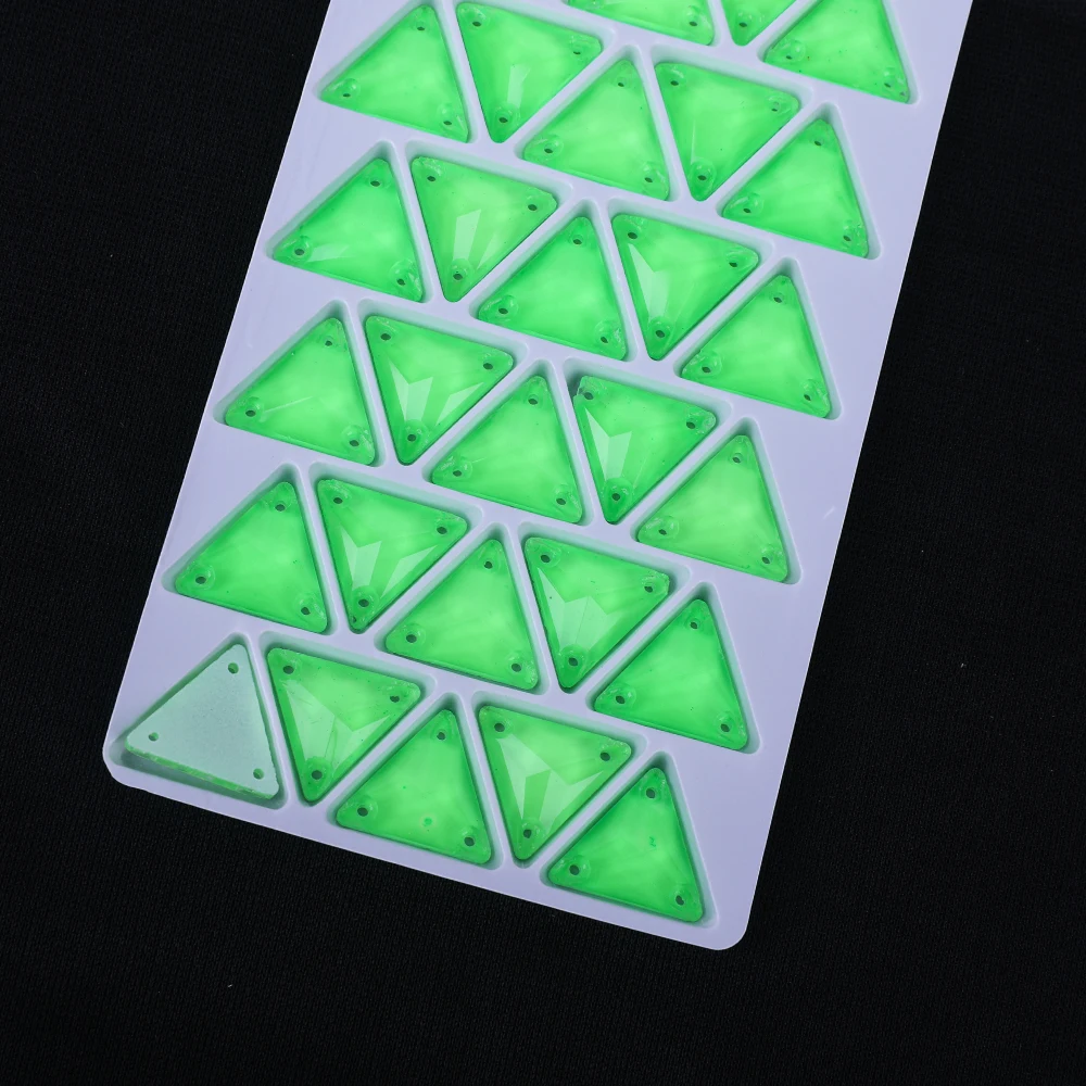 Vc Neon fluor zieren des Dreieck auf Strass Dreieck nähen Diamant Glas Diamant Flatback DIY Zubehör Hochzeit nähen – Detail 8