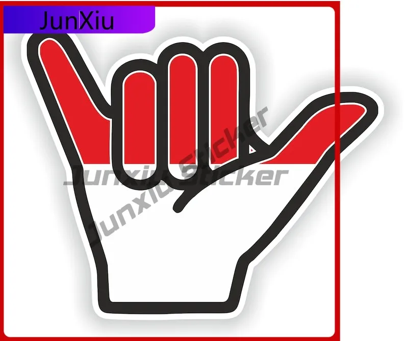 

Monaco Shaka Hand Flag Sticker Hang Loose Refit Stickers Rv Car Decals And Graphics Suv Window Cover Bike Accessories Stickers