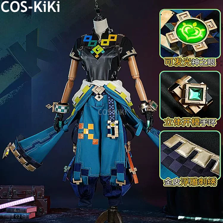 

COS-KiKi Genshin Impact Kinich модный игровой костюм крутая красивая униформа косплей костюм Хэллоуин вечерние наряд для ролевых игр S-3XL