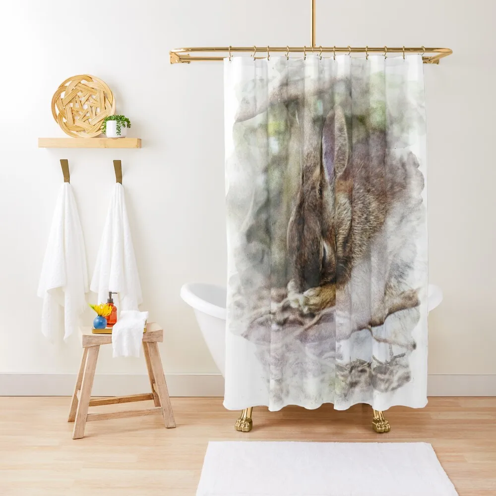 

Watercolor Bunny Rabbit Shower Curtain Bathroom Accessories Bathroom Showers Bathroom For Shower Curtain