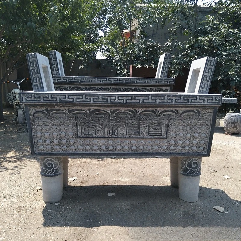 

Stone carving incense burner bluestone temple sacrificial marble stone carving antique and old carving