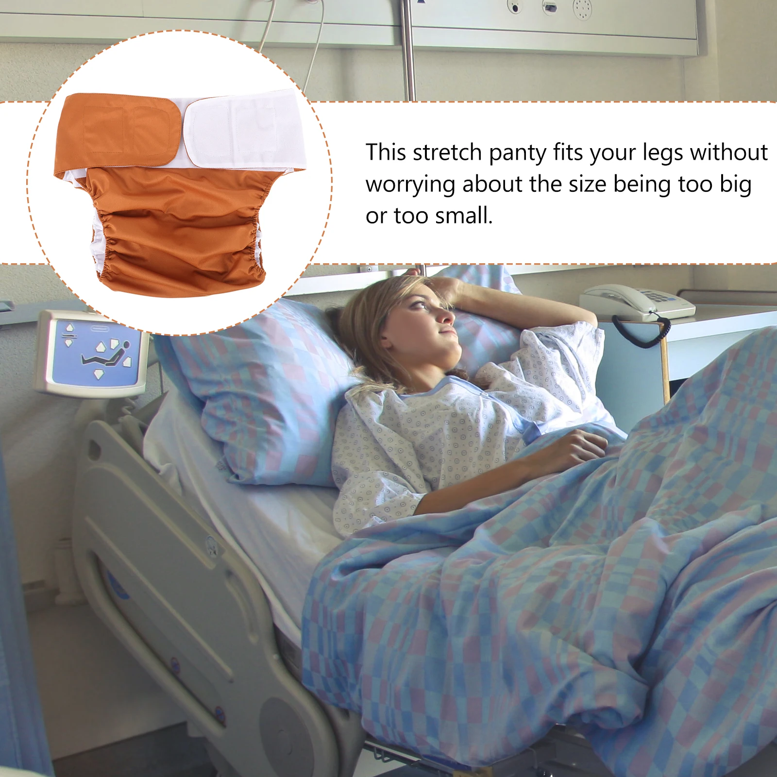 

Adult Washable Diapers Reusable Incontinence Leakproof Overnight Elderly Diaper For Home Hospital Use Stretch Urinal Pant Sticky