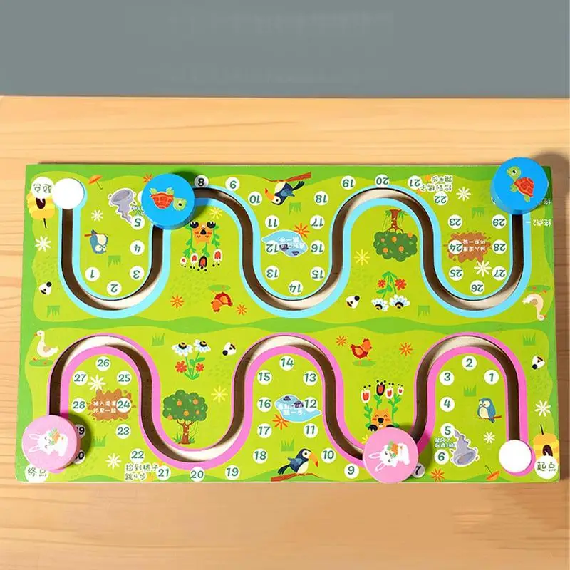 Color Number Maze Game Wooden Number Maze Game For Kid Sensory Educational Learning Preschool Toys For Children Kid Boys Girls