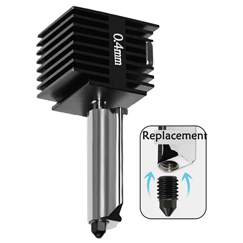 Mini kit Hotend A1/A1 de 0.4mm, avec 2 pièces supplémentaires de chaussette en silicone, 1 pièce supplémentaire de 0.2mm, 0.4mm, 0.6mm, buse de 0.8mm, mise à niveau