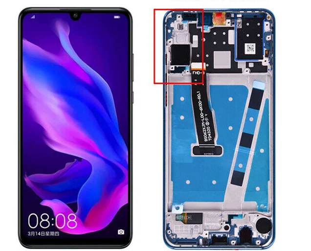 LCD Touch Screen Digitizer + Frame For Huawei P30 Lite 48MP version With black frame