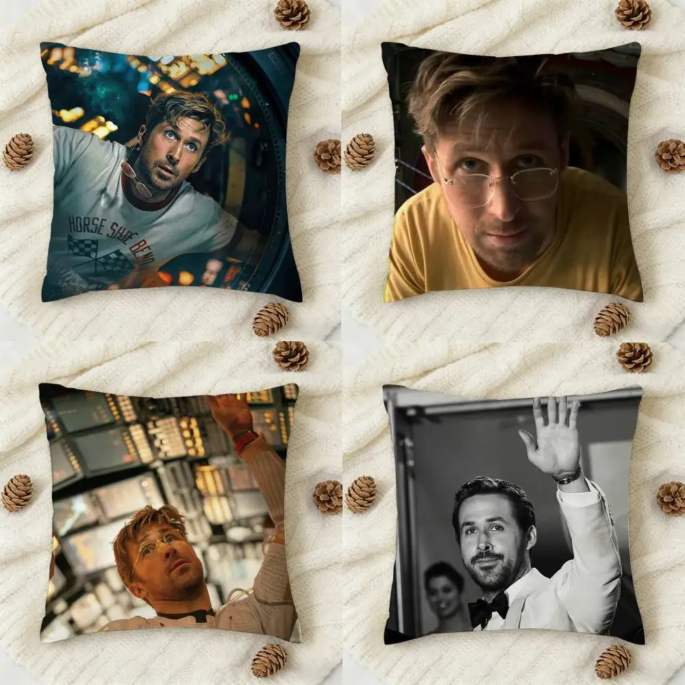

R-Ryan Gosling P-Project Hail Mary Double-sided Printed Square Decorative Cushion Cover for Sofa Living Room Home Decor