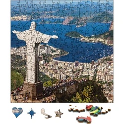 Wooden Puzzle Rio De Janeiro Educational Toy Landscape Jigsaw Puzzles Toys 3D Wood Puzzle Gift For Adults And Kids