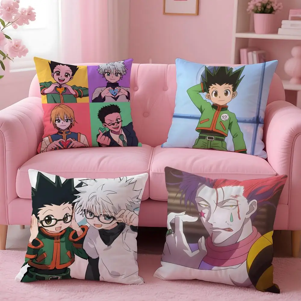 Anime HHUNTER HUNTER Cushion Cover Cushion Cover Set 4Pcs 50x50 45x45 40x40 Pillowcase Decorative Sofa Home Decor