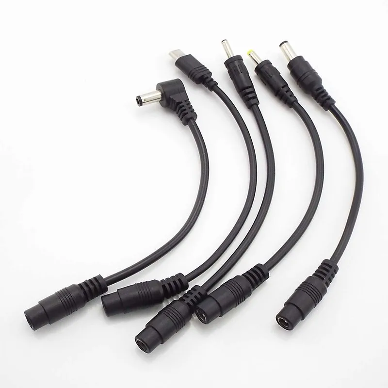 DC Converter 5.5x2.1mm Female to DC Male 5.5x2.5mm Type C Plug Power Connector Cable for Laptop Computer C1