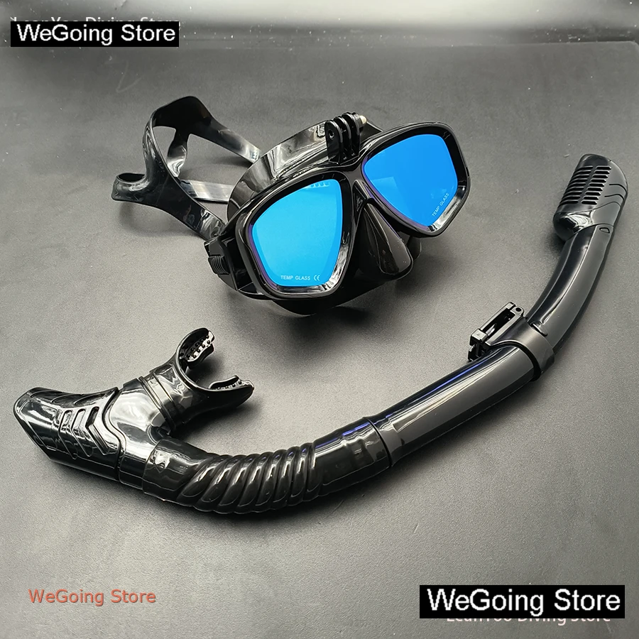 Dropshipping Tinted Swimming Diving Gear, Camera Holder Scuba Mask Snorkelling Tube Set for GoPro