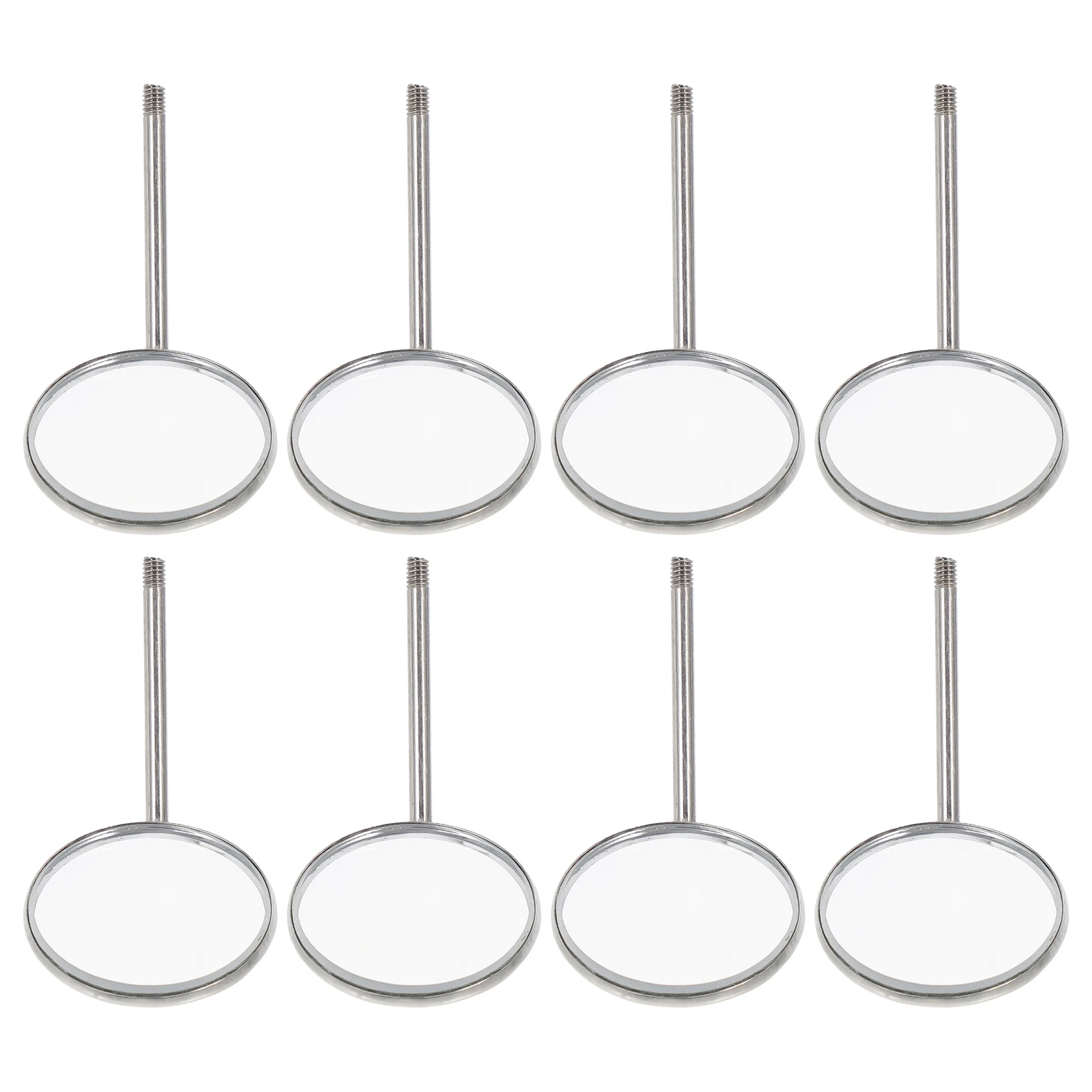 

8 Pcs Oral Examination Mirror Stainless Steel Replacement Dental Check Lightweight Portable Inspection Mouth Tools Teeth Clean