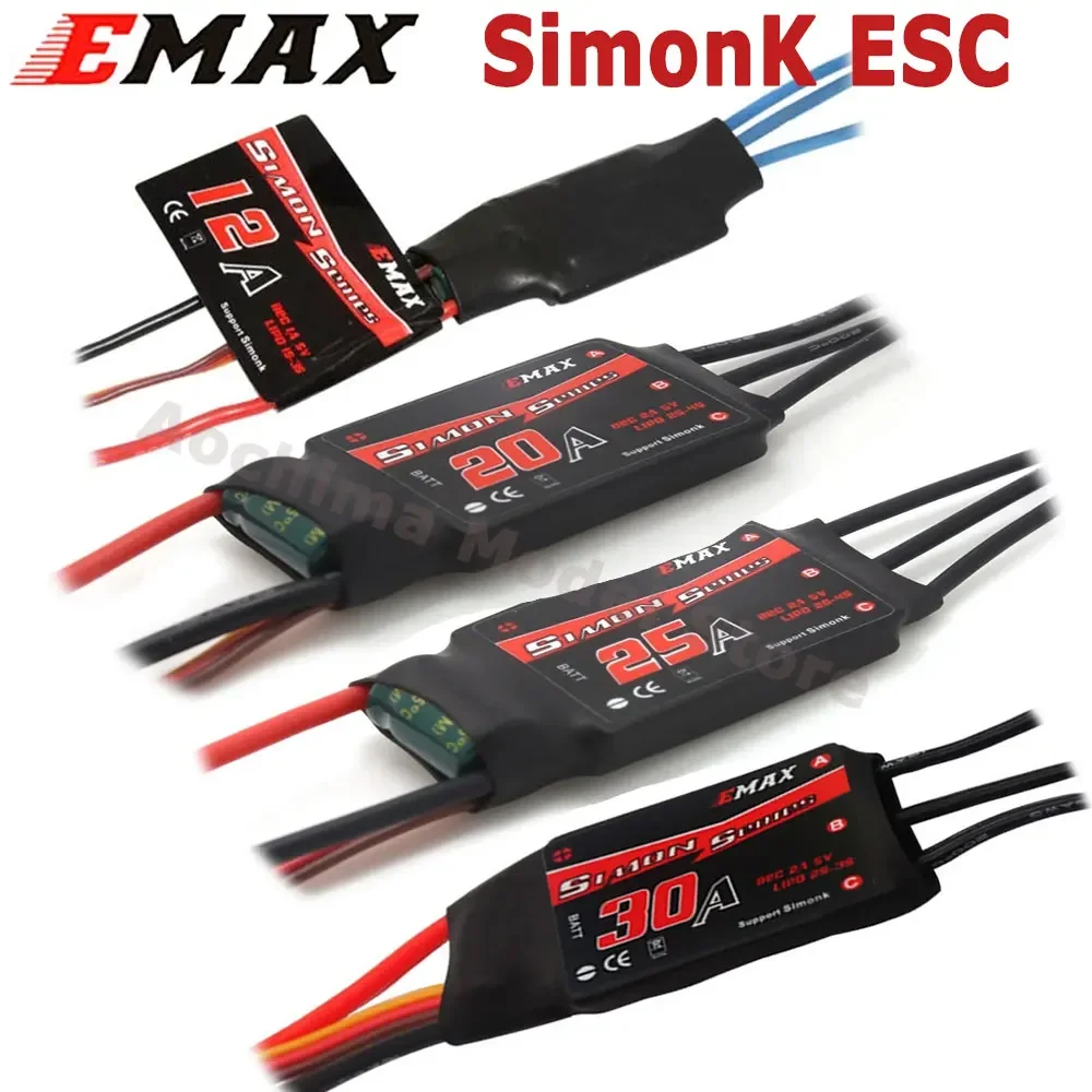 

EMAX SimonK ESC 12A 20A 25A 30A Simon K BEC Контроллер скорости Бесщеточный ESC для FPV Дрон RC Инструменты