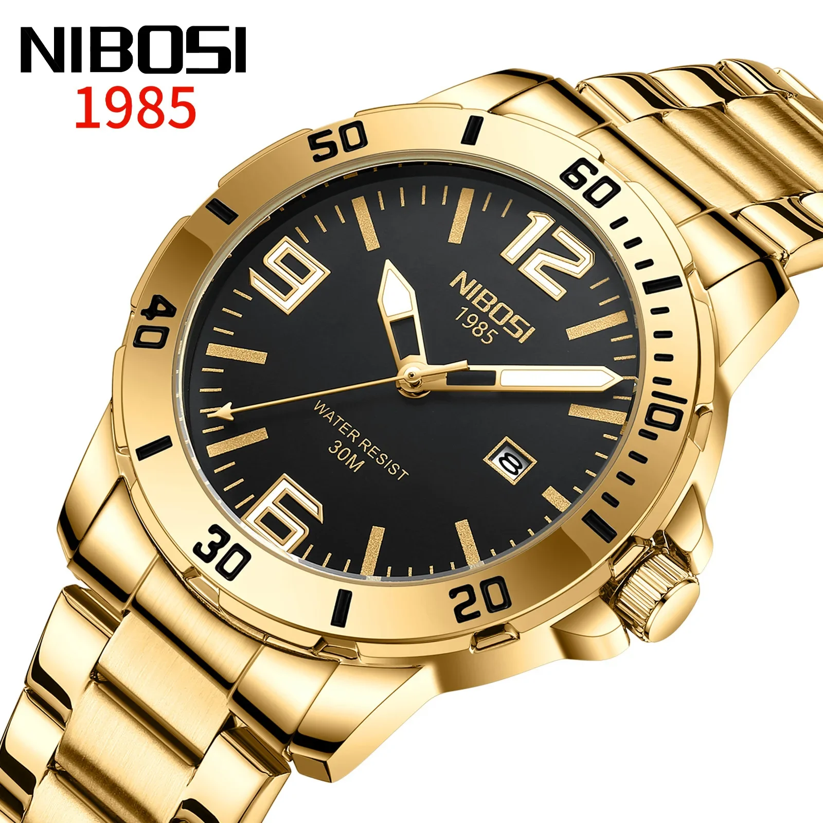 

NIBOSI Brand Watch Men Luxury Brand Business Luminous Waterproof Male Clock Calendar Man Quartz Wristwatches Relogio Masculino