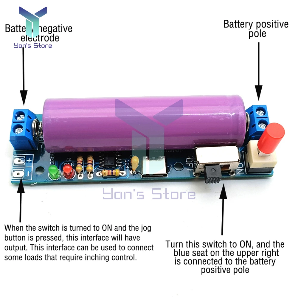 2Pcs DC 3.7V Type-C Interface 18650 Li-ion Battery Charger Li-ion Battery Charging Module Charger Finished Product / DIY kit