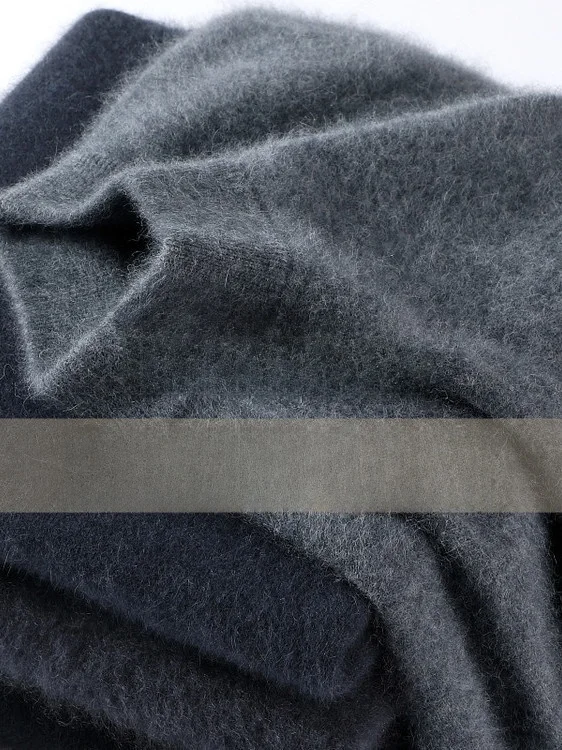 

Pure Camere Men's Knitwear Loose f High Collar Sweater Casual Sle Mid-aged Men's Faion Autumn Winter New Arrival