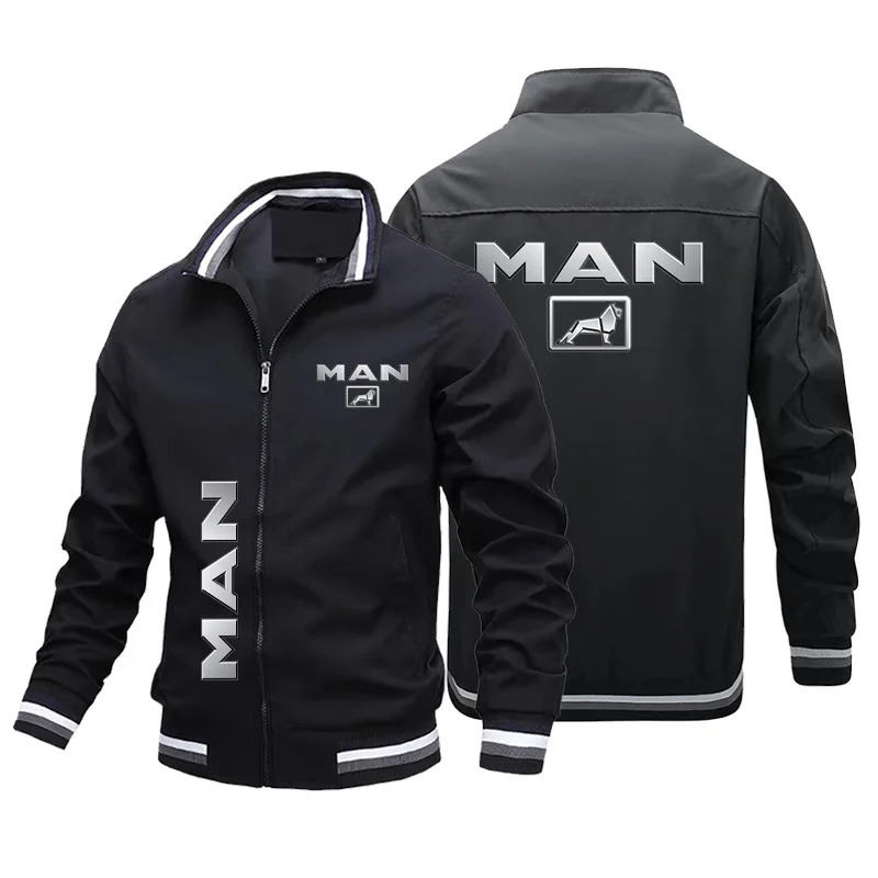 2024 New Spring Autumn MAN Truck Logo Hoodied Men's Fashion Long Sleeve Zipper Cotton Hip-Hop Harajuku Hoody Casual Jacket