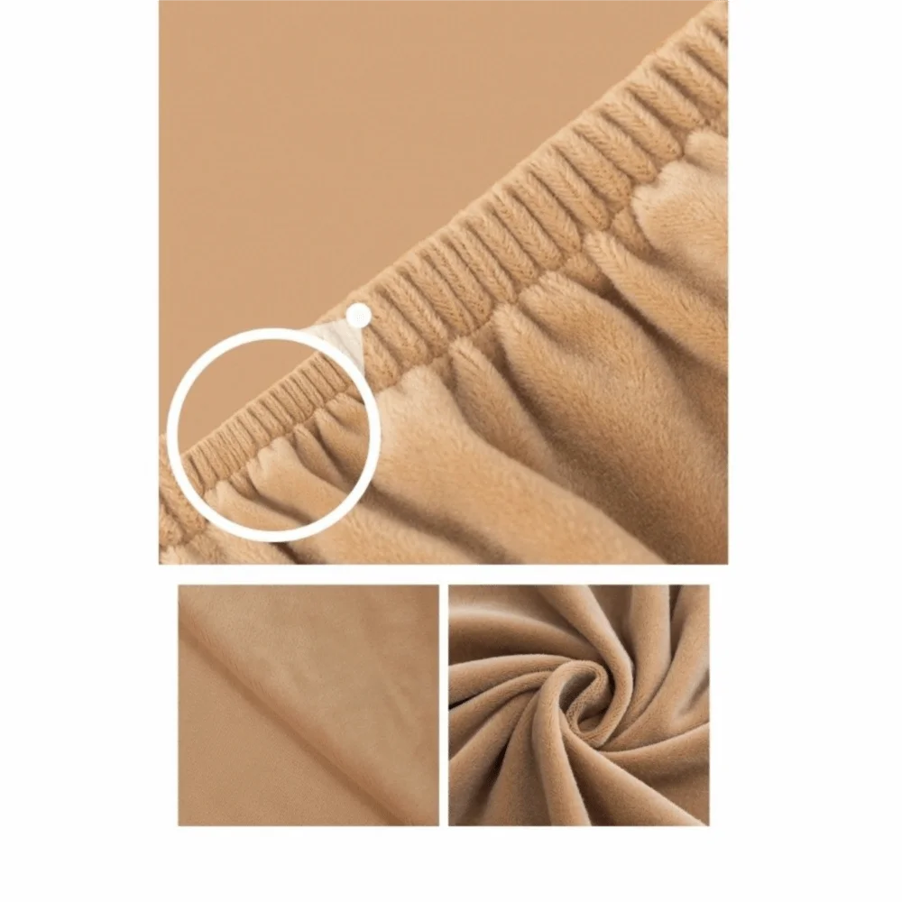 Protector Washable Thick-fiber chair cover Elastic Removable Bar Stool Cover Easy Clean Fitted Round Stool Cover Coffee Shop