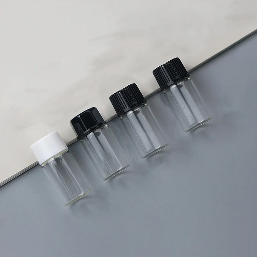 

50Pcs Transparent Glass Cosmetics Bottles Leakproof Travel Sub Bottles Refillable Toiletry Sample Dispenser Empty Bottle