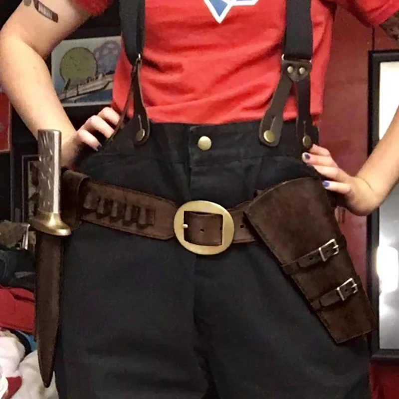 Old Wild West Western Revolver Holster Cowboy Gunslinger Cosplay Costume Gun Belt Pistol Holder Bag Cover Steampunk Accessory