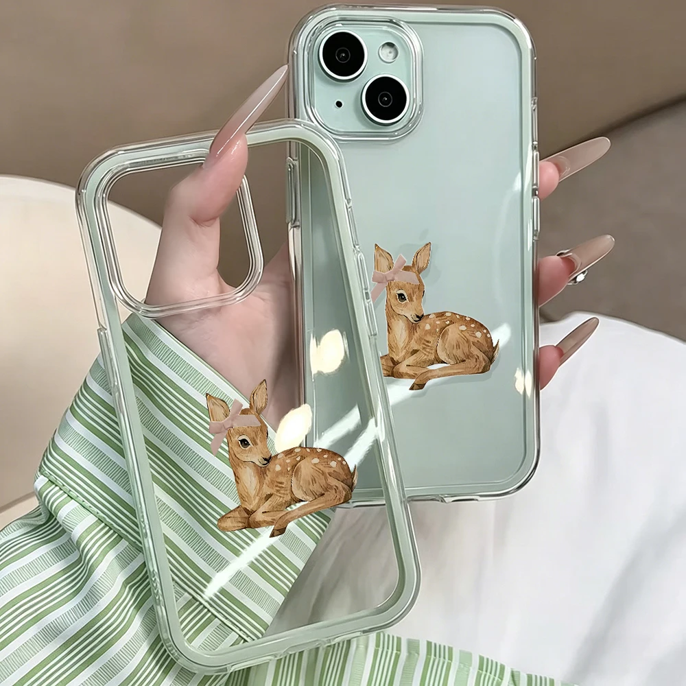 Cartoon-Hirsch-Handyhüllen für Samsung Galaxy S26 Ultra S25 S24 edge s22 s23 Plus FE A57 A54 A55 A16 A35 A36 A37 5G Transparente Hülle – Detail 5