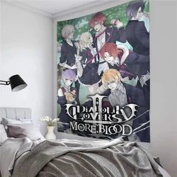 アニメ-dihaik愛好家の壁のタペストリー、ヒッピーの花、カーペット、寮の装飾、芸術、DIY