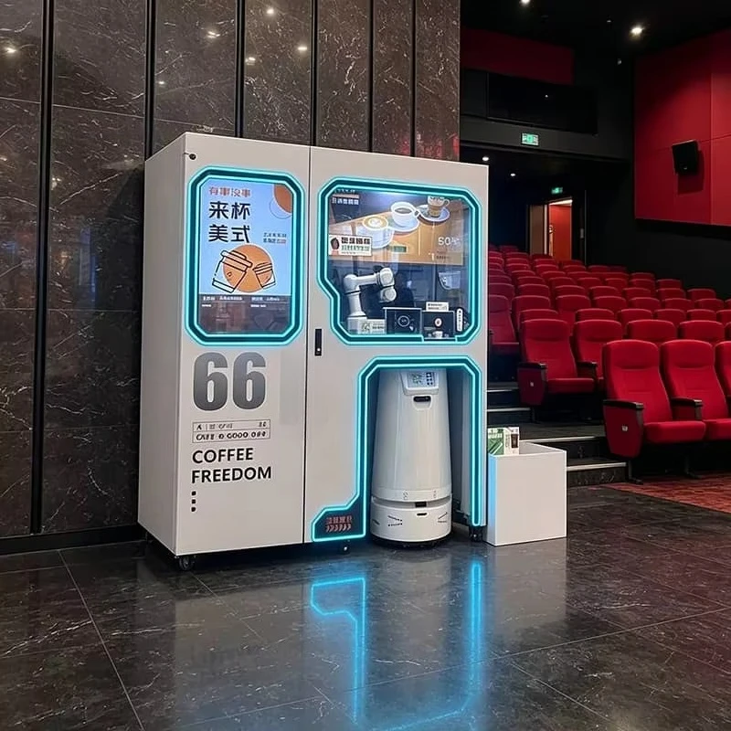 Multi Flavor Self Coffee Machine Hot Cold Dual Temp Cashless Card Payment Gym Commercial Self Vending Equipment