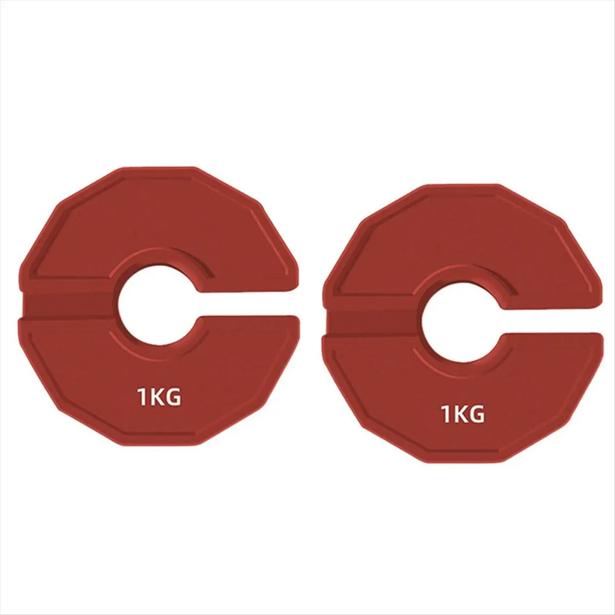 ABME New 2PCS Gym Micro-Type Plates Dumbbell Fractional Weight Plate Rubber Fractional Weight Plates Add-on Aperture 35mm 1.0KG