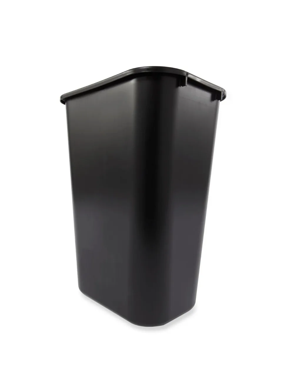 سلة مهملات قابلة للتكديس سعة 10.25 جالون، سلة قمامة بلاستيكية شديدة التحمل للمكتب/المنزل تحت المكتب/الحوض، عبوة من 4 قطع باللون الأسود