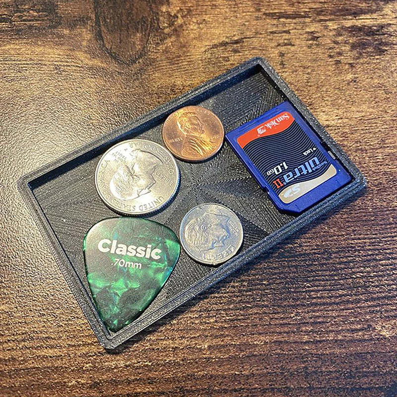 

Coin Tray For Card Holde Wallet Case Purse Card Holder Key Desk Tray Mini Slim Aluminum Metal Case